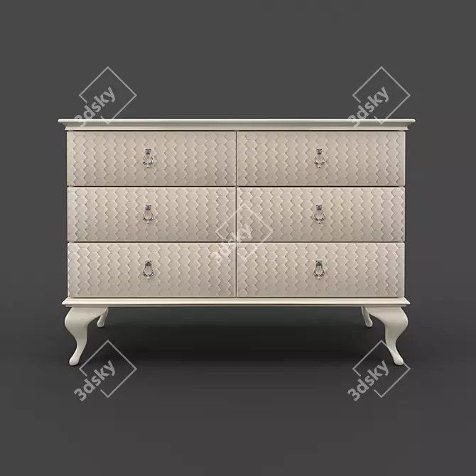 ROMA Beige Chest by Fratelli Barri 3D model image 1