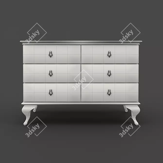 ROMA Beige Chest by Fratelli Barri 3D model image 2