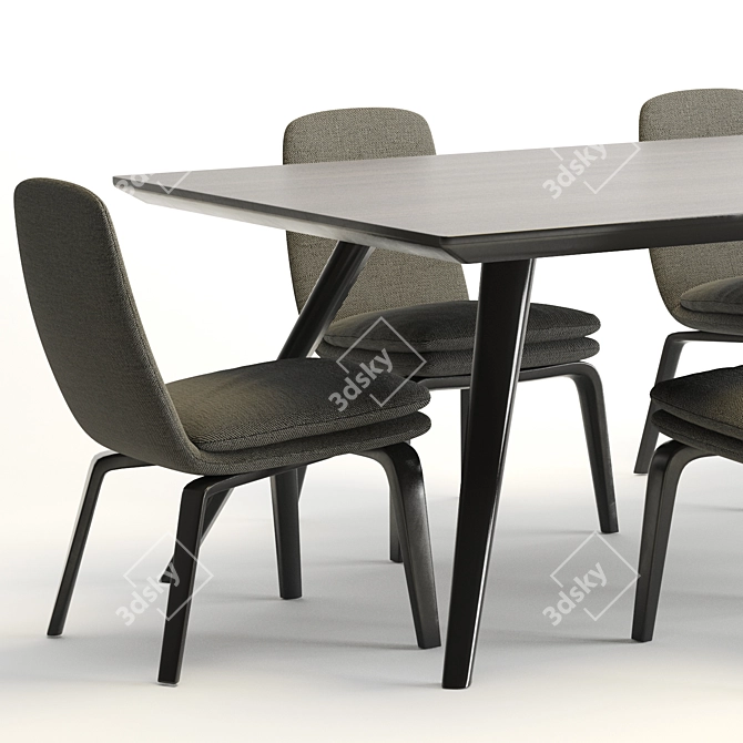 Sleek Minotti Evans Table 3D model image 3