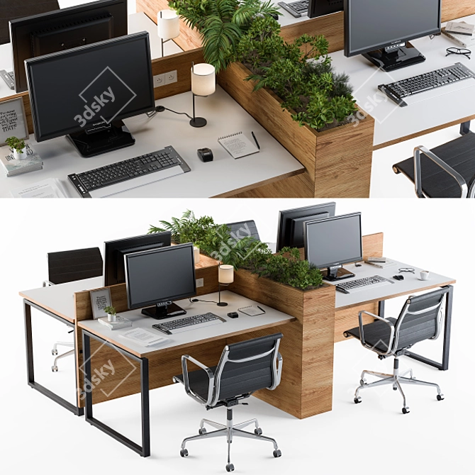 BlossomBox: Office Furniture with a Touch of Nature 3D model image 1
