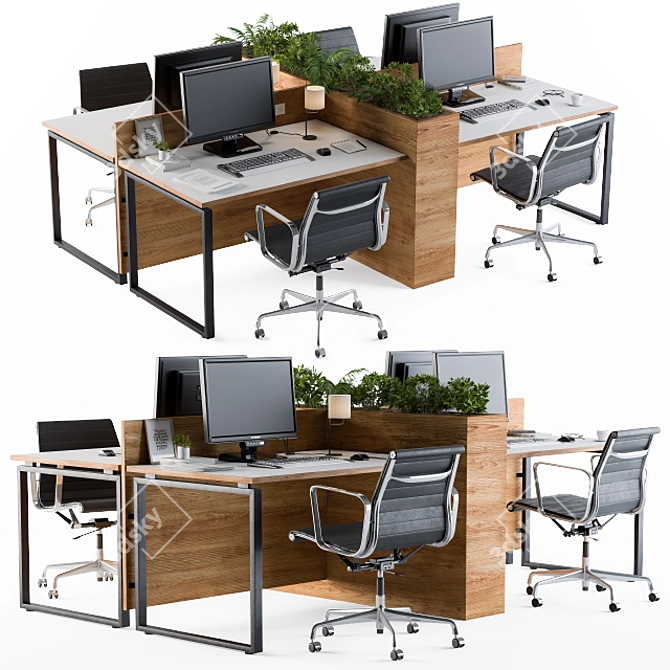 BlossomBox: Office Furniture with a Touch of Nature 3D model image 2