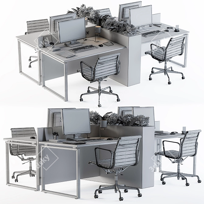 BlossomBox: Office Furniture with a Touch of Nature 3D model image 3