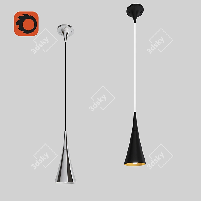 Elegant GOCCE Pendant Lights 3D model image 1