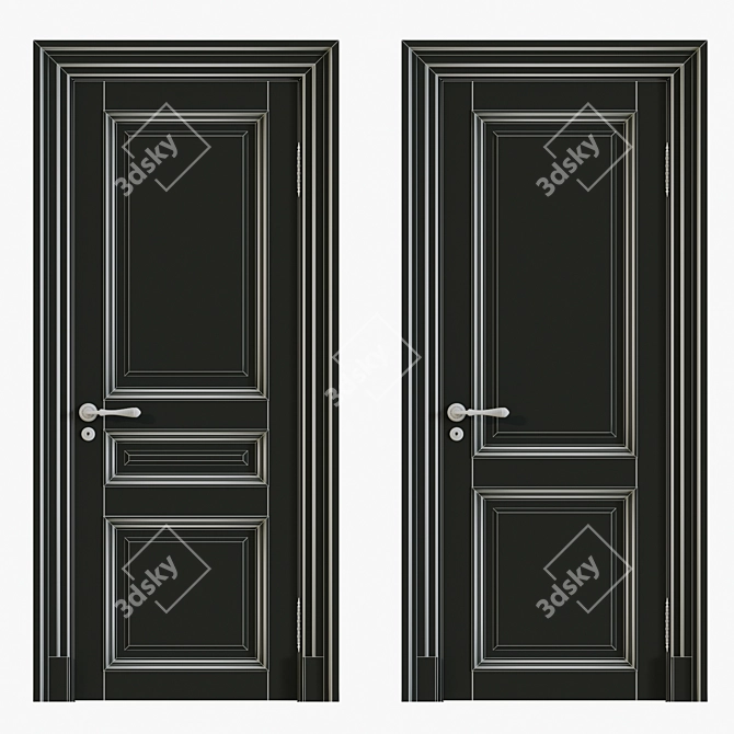 Elegant Classic Interior Doors 3D model image 3