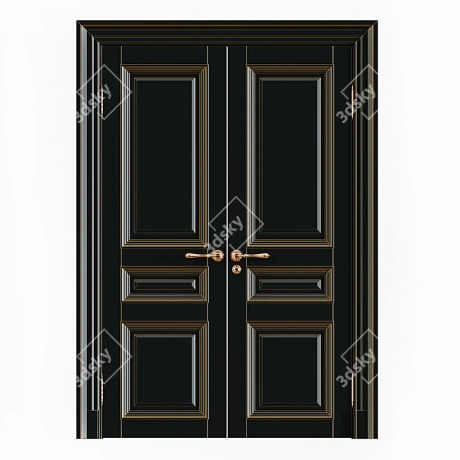 Elegant Classic Interior Doors 3D model image 2