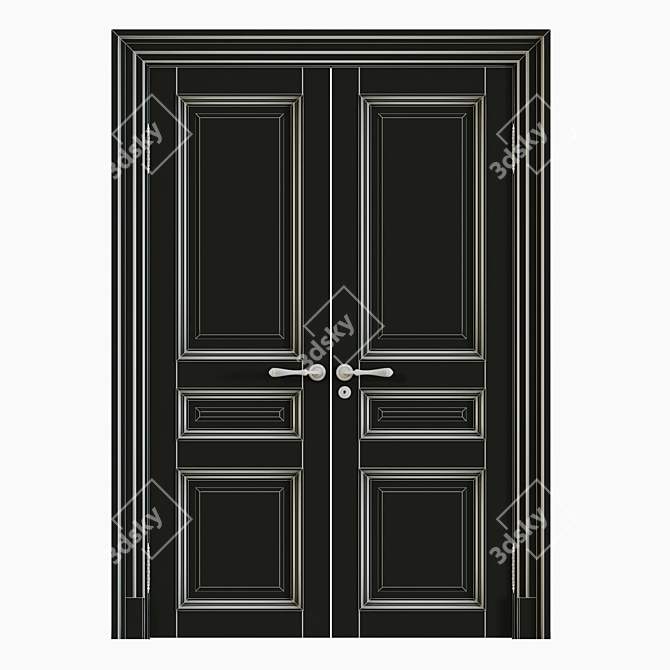 Elegant Classic Interior Doors 3D model image 3