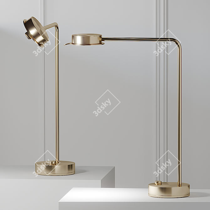 Title: Minimalist w102 Chipperfield Table Lamp 3D model image 1