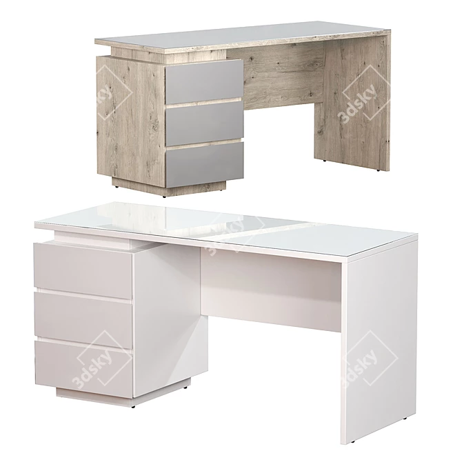 Hoff Quart Desk MD 767 - Stylish and Functional 3D model image 2