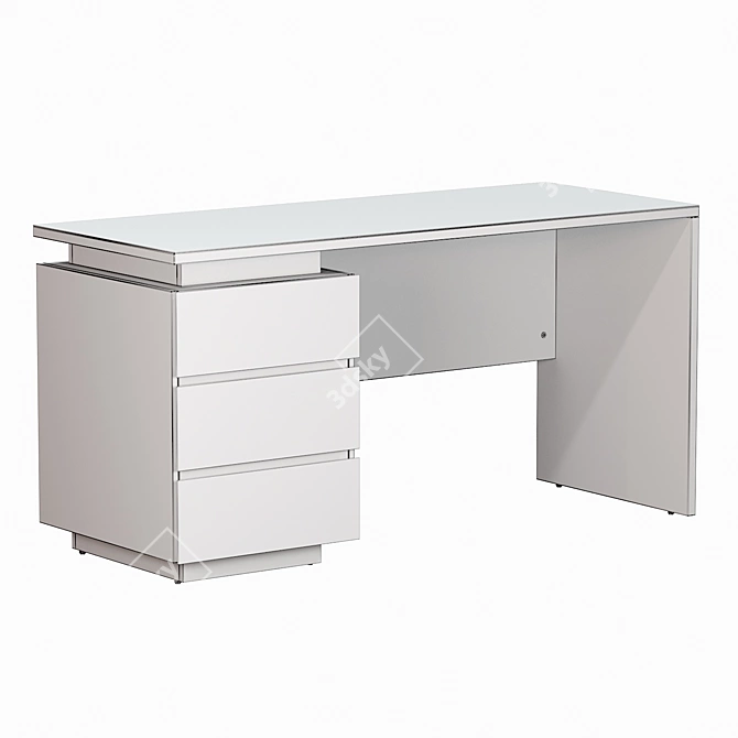 Hoff Quart Desk MD 767 - Stylish and Functional 3D model image 3