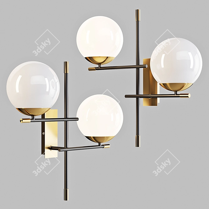 Maytoni Nostalgia Wall Lamp (MOD048WL-02G): Vintage Charm for Any Interior 3D model image 1