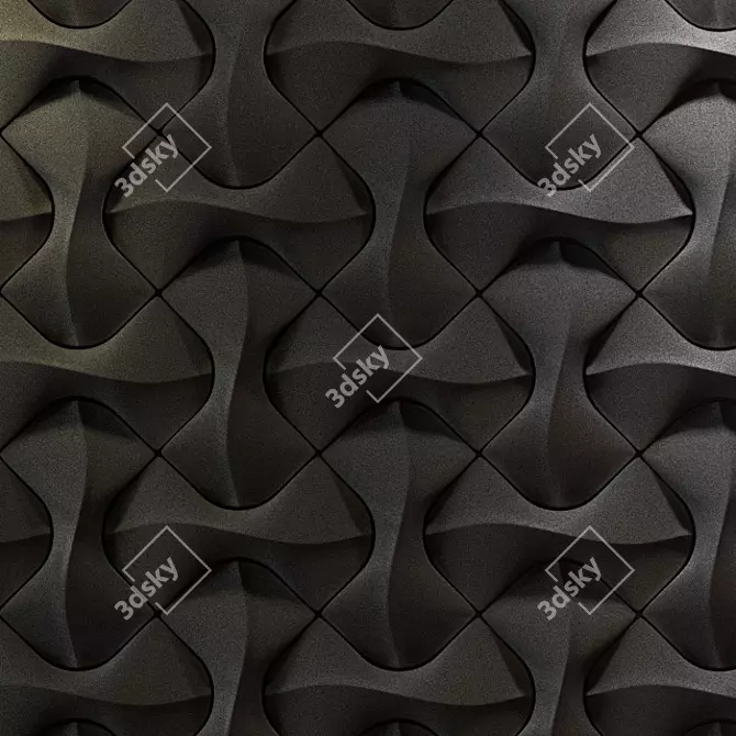 Elegant 3D Gypsum Panel FLIP 3D model image 2
