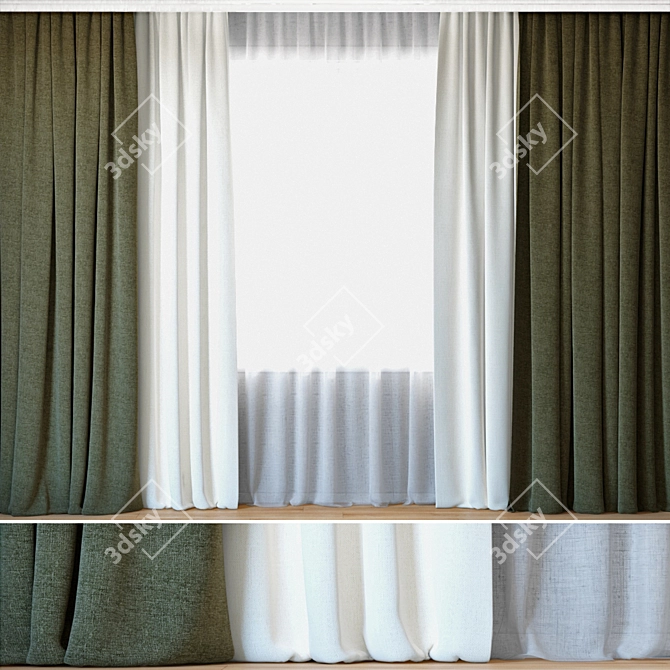 Kravet Smart Basics Curtains Set 3D model image 1