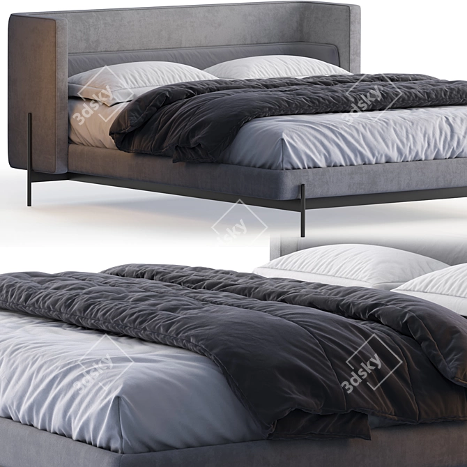 Busnelli Yume Bed: Elegant Comfort for Your Bedroom 3D model image 2