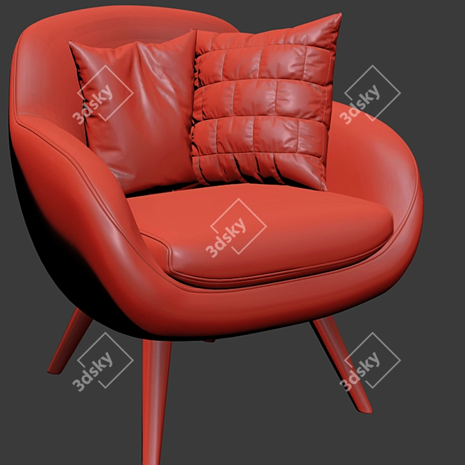 Elegant Margi Armchair: Comfort Meets Sophistication 3D model image 3