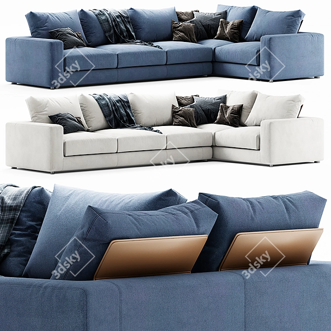 Bonaldo Hiro Modular Sofa: Modern Comfort for Your Space 3D model image 1