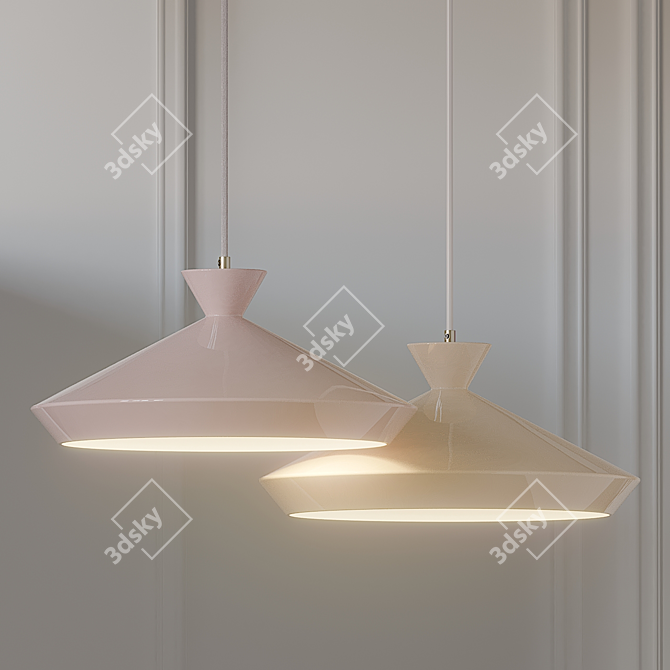 Elegant Ceramic Pendant Lighting 3D model image 2