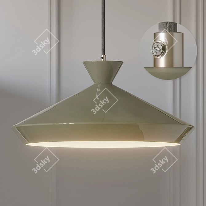 Elegant Ceramic Pendant Lighting 3D model image 3