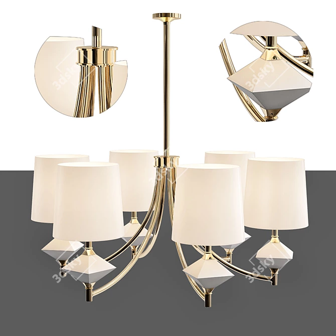 Classic Elegance: UP05 Chandelier 3D model image 1