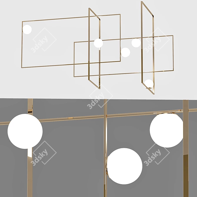 Stunning Mondrian Glass Ceiling 3D model image 1