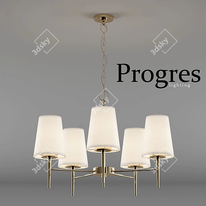 Elegant Palacio 5-Light Chandelier 3D model image 1