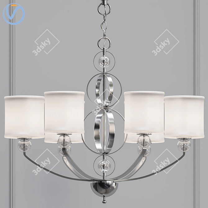 Golden Cerchi Pendant Light 3D model image 1