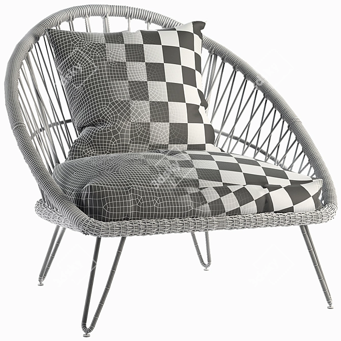  Stylish Outdoor Armchair 3D model image 3