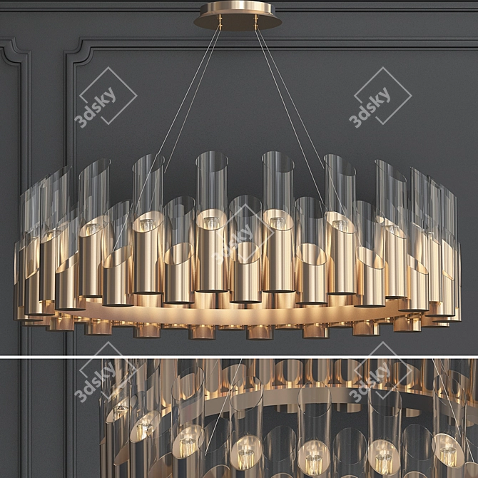 Kebo Luna Modern Loft Chandelier 3D model image 1