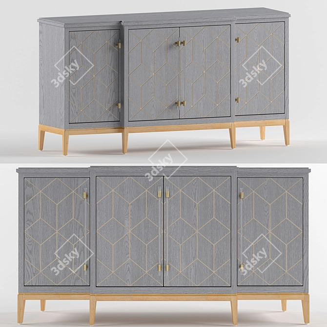 Elegant Calista Sideboard: Stylish and Functional 3D model image 1