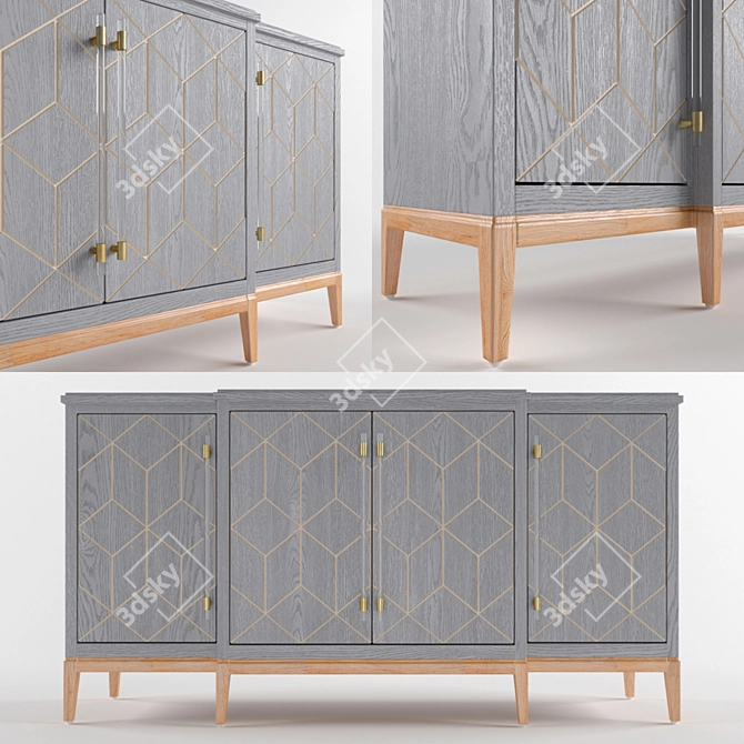 Elegant Calista Sideboard: Stylish and Functional 3D model image 2