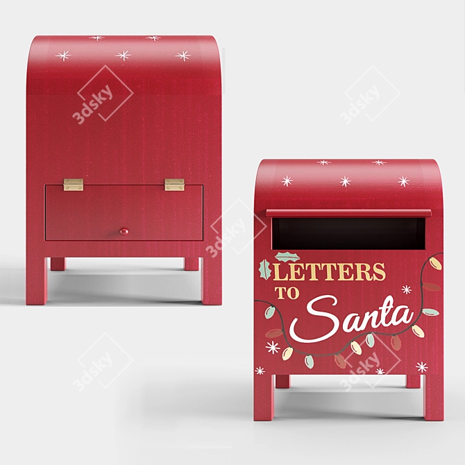 Santa's Letter Box: Magical Christmas Wish Repository 3D model image 2