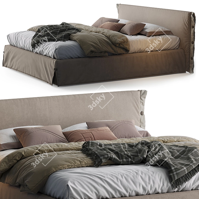 Lecomfort Gaucho Bed: Sleek and Stylish Sleep Solution 3D model image 2