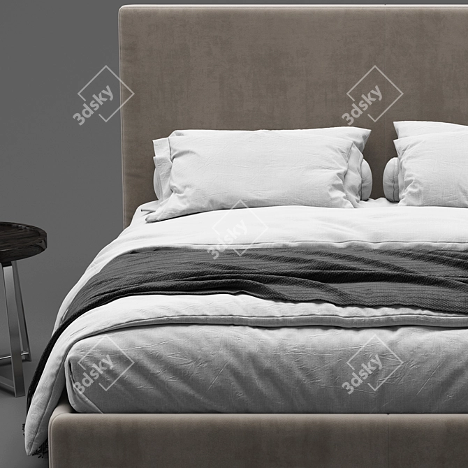 Sleek Oltre Bed: Versatile Elegance 3D model image 2