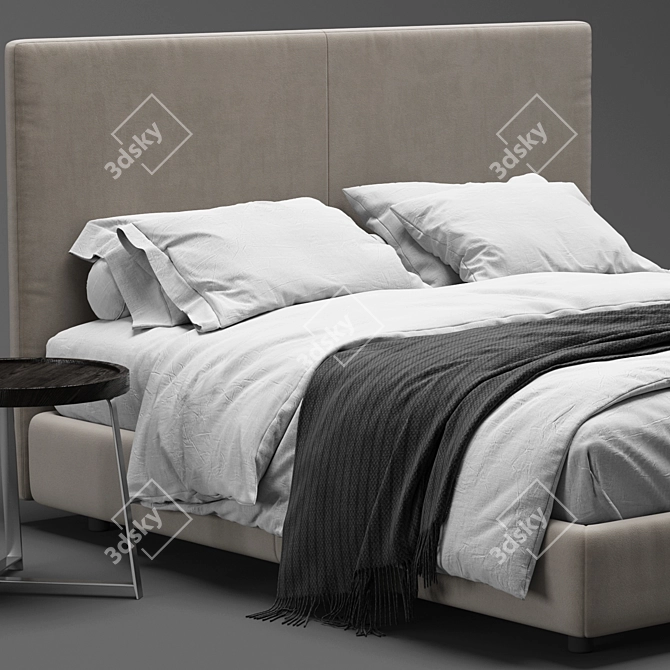 Sleek Oltre Bed: Versatile Elegance 3D model image 3