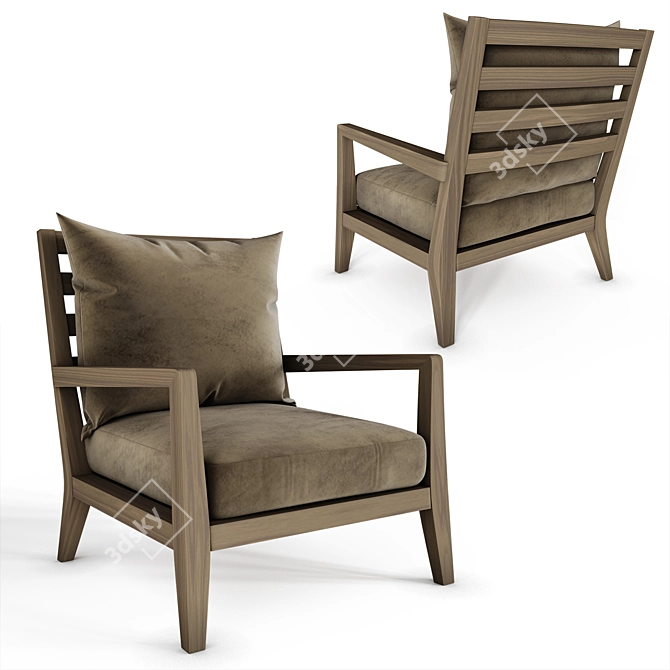 Luxury Amelie Armchair by Giulio Marelli 3D model image 1