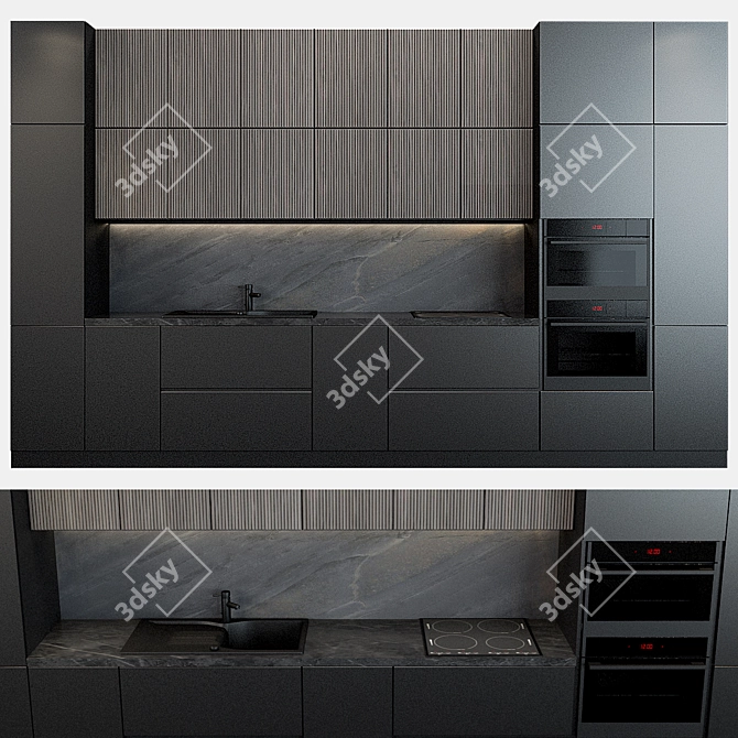 Sleek Kitchen Upgrade 3D model image 1