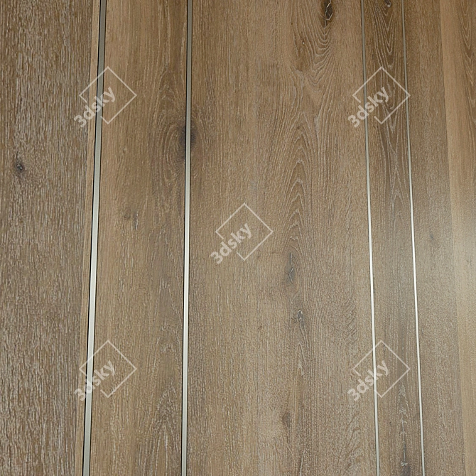 Wooden 3D Wall Panel: Decorative, High Resolution Texture 3D model image 3