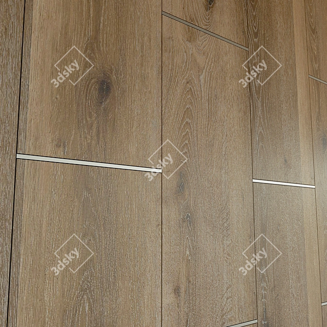 Wooden 3D Wall Panel - Modern Decor 3D model image 2