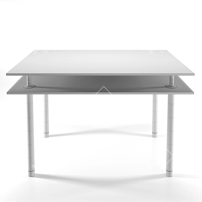 Ghidini 1961 Carrara White Rectangle Table 3D model image 2