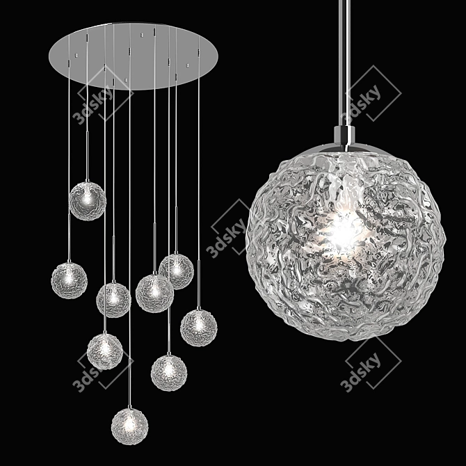 Modern Bari Lightstar Chandelier 3D model image 2