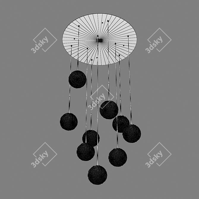 Modern Bari Lightstar Chandelier 3D model image 3