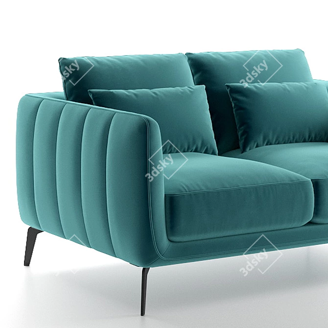 Amsterdam Double Sofa: Stylish And Comfy 3D model image 2