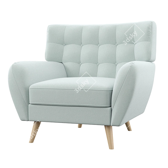 Elegant Casen Armchair: Perfect Comfort 3D model image 1