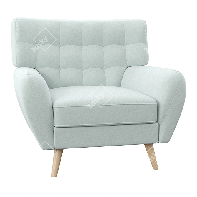 Elegant Casen Armchair: Perfect Comfort 3D model image 2