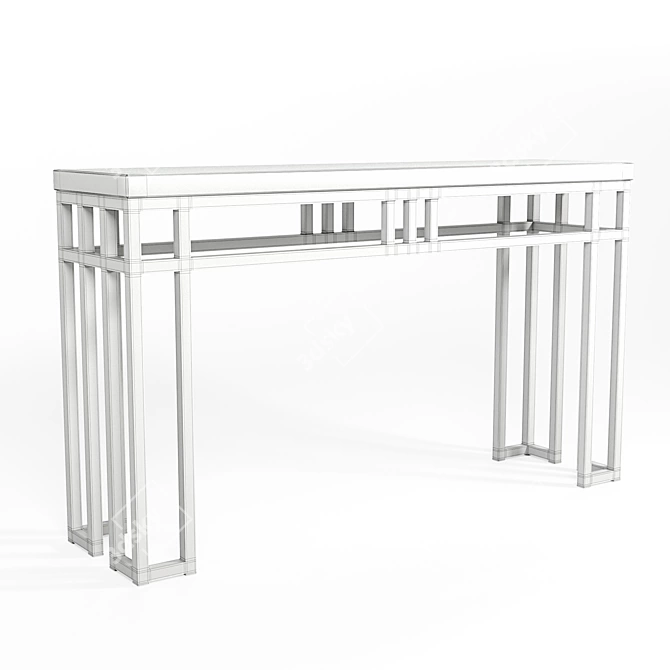 Elegant Montera Travertine Console 3D model image 2