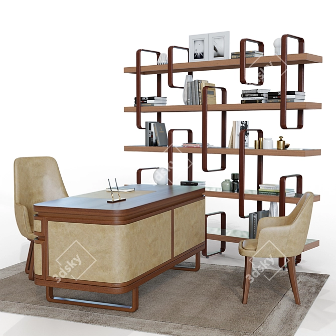 Luxury Office Furniture Collection 3D model image 2