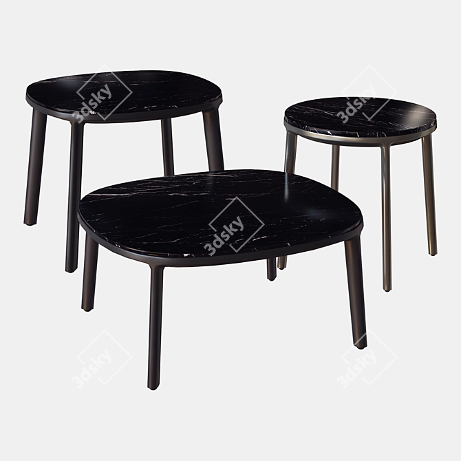 Maxalto Caratos Coffee Tables: Modern Elegance 3D model image 1