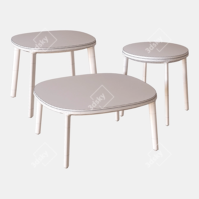 Maxalto Caratos Coffee Tables: Modern Elegance 3D model image 2