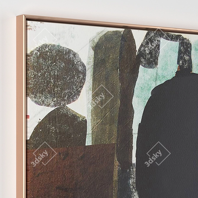 Metal Frame Collection: Set of 1 (500x500mm) Paintings 3D model image 2