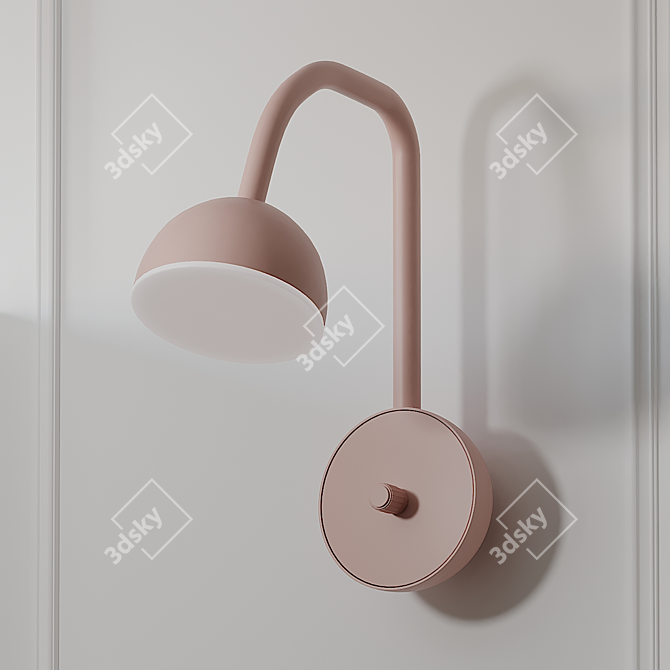 Blush Wall Sconce: A Touch of Elegance 3D model image 3