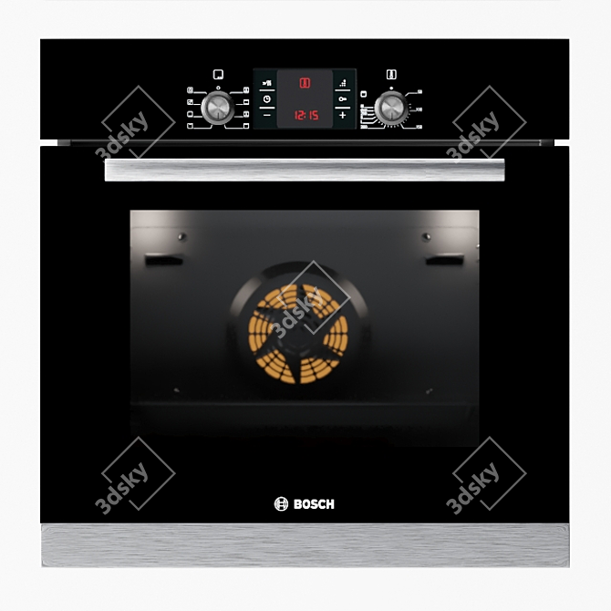 Bosch Kitchen Appliance Set: Oven, Microwave, Induction Cooktop, Hood, Fridge 3D model image 2